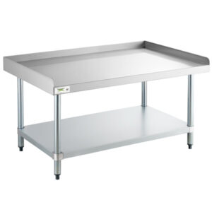 BASE PARA MONTAR EQUIPO DE COCCION 30 X 48 PG (76 X 122 CM) ACERO INOXIDABLE CAL. 16 CON ENTREPANO DE GALVANIZADO REGENCY