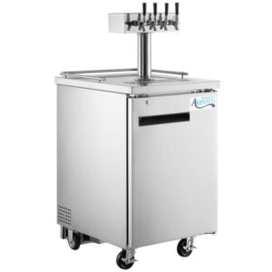 ENFRIADOR DE CERVEZA Y BEBIDAS CON 4 DISPENSADORES MEDIDAS: 23 3/4 X 30 3/8 X 39 5/8 PG CON UNA PUERTA MEDIDAS INTERIORES: 19 X 18 PG, DE 120V, 1/4 HP AVANTCO