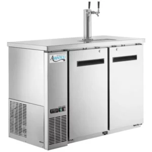 ENFRIADOR DE CERVEZA Y BEBIDAS CON 2 DISPENSADORES MEDIDAS: 48 3/4 X 24 7/16 X 36 5/8 PG CON UNA PUERTA MEDIDAS INTERIORES: 19 X 18 PG, DE 120V, 1/4 HP AVANTCO