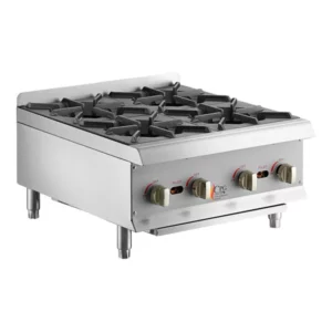 Parrilla de 4 quemadores De Gas R-CPG-24-NL Para Sobreponer Medida General: 24 x 26 13/16 x 15 pg 88,000 BTU Uso Medio Cooking Performance Group