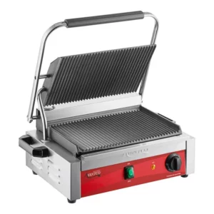 Panini Grill Comercial con Ambas Placas Onduladas PG200 Medida de placas 13 3/8 x 8 3/4 pg 120V, 1750W Avantco