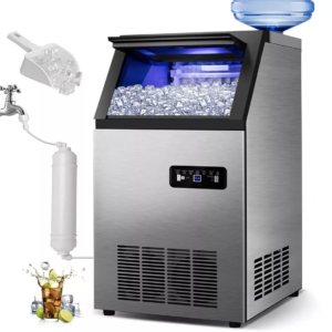 MAQUINA DE HIELO DE PISO USO LIGERO PRODUCE HASTA 40 KG/24 HRS ALMACENA 12 KG PARA USO CON GARRAFON O FILTRADO 15 MIN DE CICLO MEDIDA: 360 X 424 X 737 MM