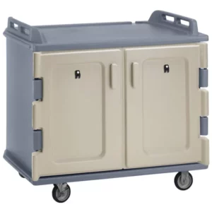 CARRO TERMICO PARA CHAROLAS DE 14 X 18 PG CAPACIDAD 20 CHAROLAS MEDIDAS GENERALES: 48 1/2 X 32 X 44 PG MATERIAL POLIETILENO COLOR GRIS GRANITO MDC1418S20191 CAMBRO