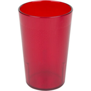 VASO DE PLASTICO SAN 12.6 OZ TEXTURIZADO 1200P2156 ROJO CAMBRO (PRECIO POR 24 PIEZAS)