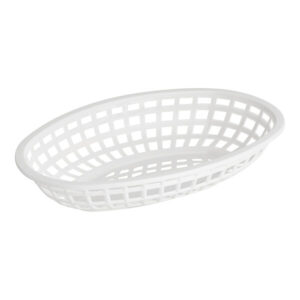 CANASTA PARA CENTRO DE MESA SENCILLA BLANCA (9 1/2 X 6 X 2 PG) GET (PRECIO POR 12 PIEZAS)
