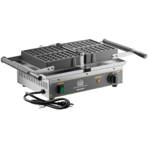 WAFLERA CUADRADA DOBLE TIPO BRUSELAS 40 WAFFLES/HR DE 1,500 W 120 V MEDIDAS:  22 13/16 X 12 5/8 X 7 1/3 PG