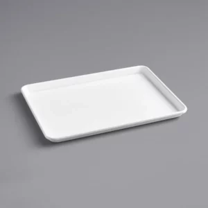 CHAROLA ALUMINIO 13 X 18 PG (33 x 45 cm) CALIBRE 18 COLOR BLANCA