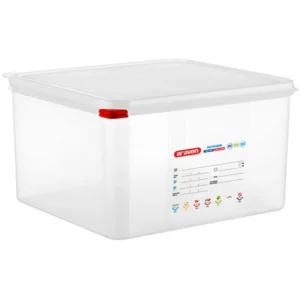 CONTENEDOR HERMETICO DOS TERCIOS DE 8 PG CON TAPA 20 qt (35.22X32.3X20 cm) ARAVEN (PRECIO POR 8 PIEZAS)