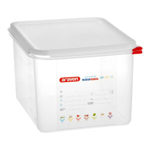 CONTENEDOR HERMETICO MEDIO DE 8 PG CON TAPA 13.2 qt (30X25.4X20 cm) ARAVEN