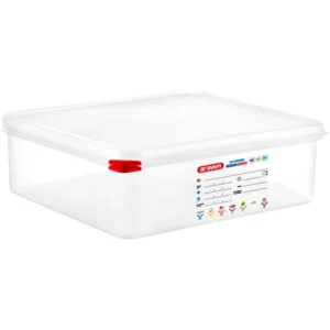 CONTENEDOR HERMETICO DOS TERCIOS DE 4 PG CON TAPA 9.5 qt (35.22X32.3X10 cm) ARAVEN (PRECIO POR 8 PIEZAS)