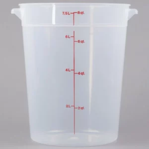 CONTENEDOR REDONDO DE 8 QT DE POLIETILENO RFS8PP190 MARCA CAMBRO