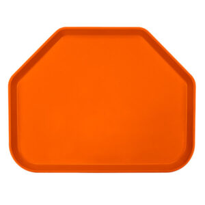 CHAROLA DE SERVICIO TRAPEZOIDAL FIBRA DE VIDRIO 14 x 18 PULGADAS COLOR NARANJA CAMBRO (PRECIO POR 12 PIEZAS)