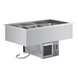 Mesa fria Refrigerada para Empotrar de tres insertos enteros con aislamiento 120V SDC-3A ServIt
