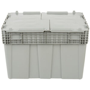 CAJA DE ALMACENAMIENTO PARA CHAFER DE TAPA ADJUNTA Y APILABLE 26 5/8 X 18 5/8 X 18 3/4 PG (68 X 47 X 47 CM) COLOR GRIS 52647 VOLLRATH