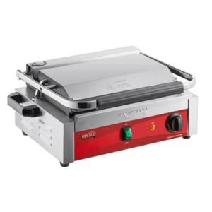 Parrilla Comercial Para Sándwiches Panini Avantco Pg200 Con Placas Ranuradas Y Superficie De Cocción De 13 3/8 X 8 3/4 - 120 V, 1750 W