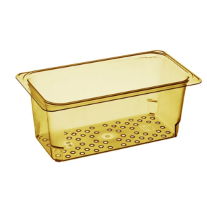 Inserto Tercio 5 Pg Perforado Color Ambar Alta Temperatura Cambro