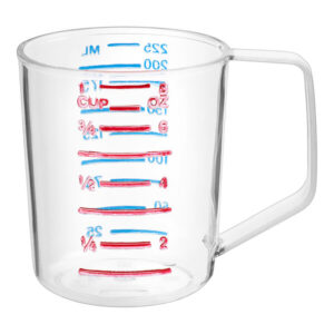 Taza medidora de policarbonato transparente Bouncer de 1 taza (8 oz) FG321000CLR Rubbermaid