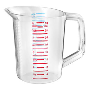 Taza medidora de policarbonato transparente Bouncer de 1 Qt (32 oz) FG321600CLR Rubbermaid
