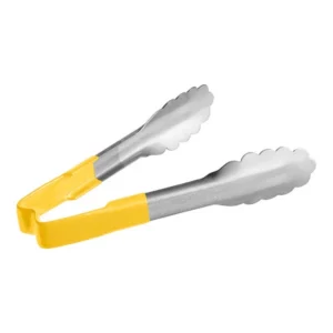 PINZA DE ACERO INOXIDABLE 6 PG CON MANGO DE PLASTICO AMARILLO ESCALOPADA 4780650 VOLLRATH