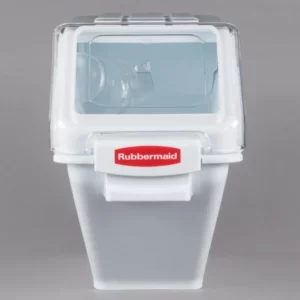 CAJA PARA INGREDIENTES Y GRANOS DE 6.3 GALONES (22.7 LTS) CON CUCHARON FG9G5700WHT RUBBERMAID