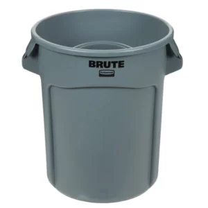 Contenedor de basura de 20 galones redondo gris Rubbermaid FG262000GRAY BRUTE