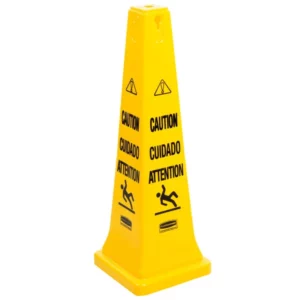 Cono cubico amarillo piso mojado 91 cm FG627600YEL Rubbermaid