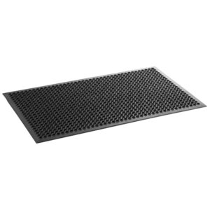 Tapete Antifatiga de Goma Negra de 90 x 150 cm con borde Biselado 1.27 cm de Grosor Choice