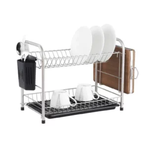 ESCURRIDOR ESTRUCTURA COLOR CHAMPAGNE CON CHAROLA NEGRA