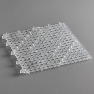 TAPETE PLASTICO ESCURRIDOR PARA BARRA 30X30 CM PARA ENSAMBLAR TRANSPARENTE (PRECIO POR 12 PIEZAS)