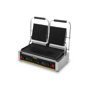 PANINI GRILL DOBLE DOBLE PARRILLA ONDULADA PLANPA-3600 RHINO