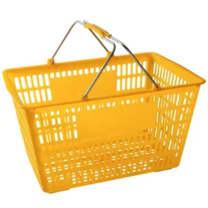 Canasta de Plastico para Supermercado color Amarillo 47.7 x 31.7 x 26.5 cm Sin Base Regency (Precio por 12 piezas)
