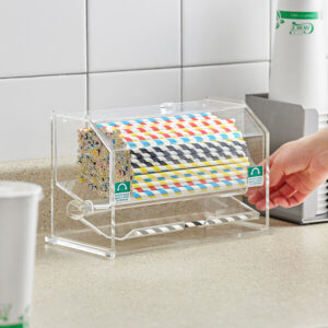 DISPENSADOR DE POPOTES PARA 200 PIEZAS EN ACRILICO CHOICE