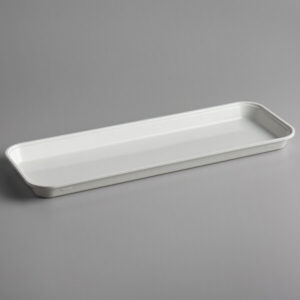 Charola Rectangular para Ensaladas Fibra de Vidrio Color Blanco Medida: 66.04 x 22.8 x 5.08 Cm Modelo 92615MT148 Marca Cambro (Precio por 12 piezas)