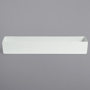 Tazon Rectangular para Ensaladas 10.6 qt (9.96 lts) de Aluminio Recubierto de Resina Blanca Medida: 50.8 x 25.4 x 10.16 Cm Modelo Bugambilia COMP15WW Marca GET