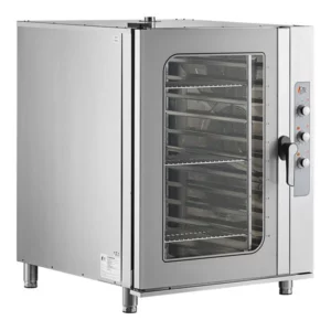 Horno combinado electrico de tamaño completo para 10 bandejas y controles manuales 208/240 V, trifasico Medidas: 37 13/16 x 26 x 44 pulgadas OCB210I Cooking Performance Group (Incluye kit de instalacion)