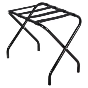 Portaequipaje Plegable de Metal Negro 67.9 x 41.9 x 52.7 cm Lancaster Table & Seating