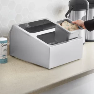 ORGANIZADOR PARA INSERTOS EN ACERO INOXIDABLE CAPACIDAD DE 2 INSERTOS TERCIOS O 4 INSERTOS SEXTOS (NO INCLUIDOS) SERVSENSE